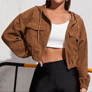 Aerie brown cropped jacket